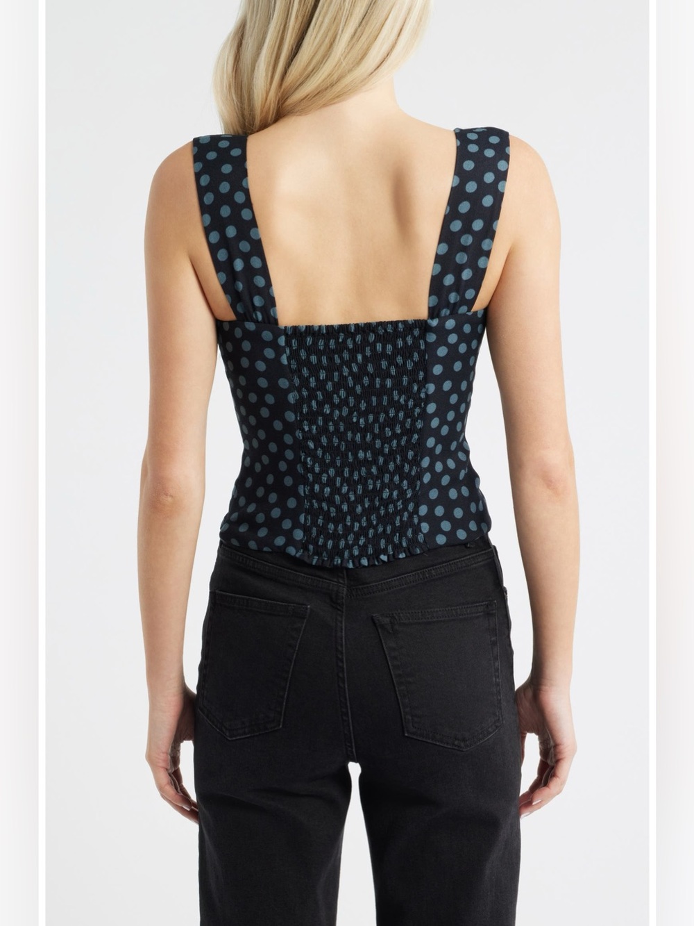 NWT Reformation Hester Polka Dot Cami Top Sweetheart Bustier 4 - Picture 2 of 6